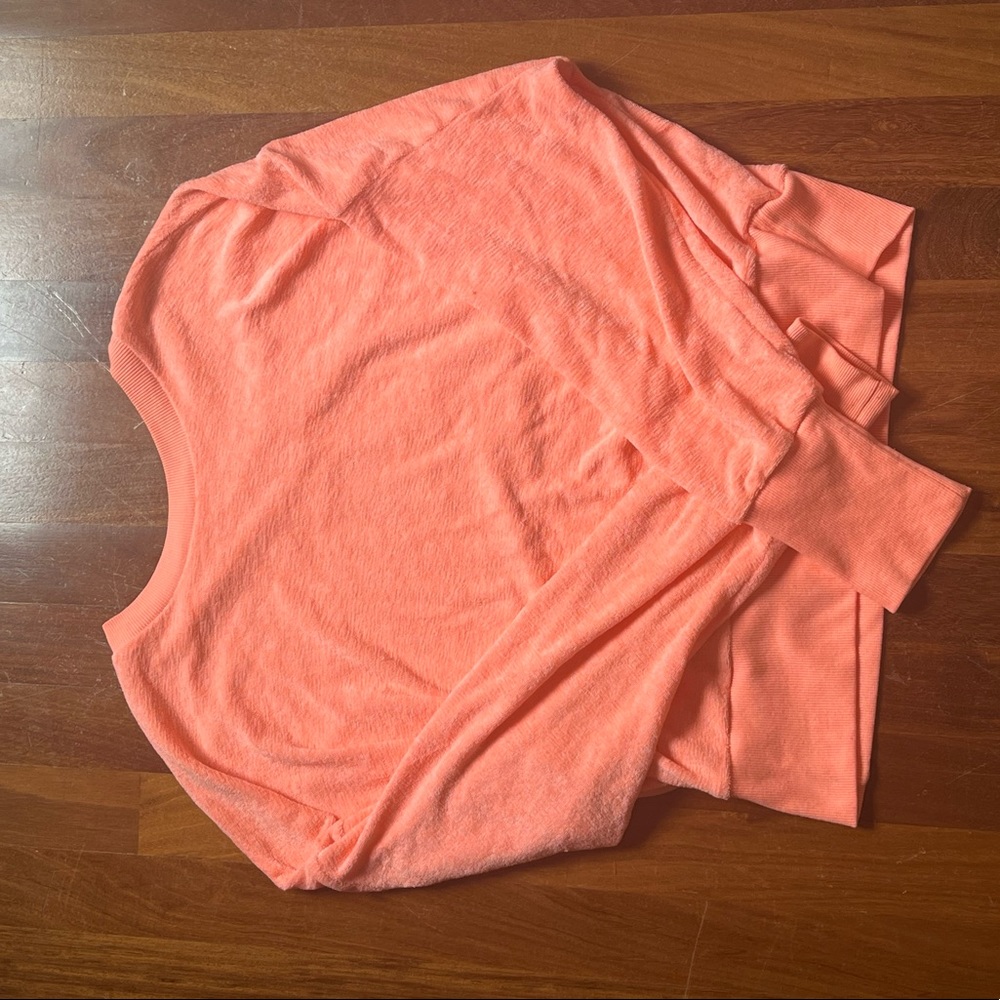 orange crew neck
